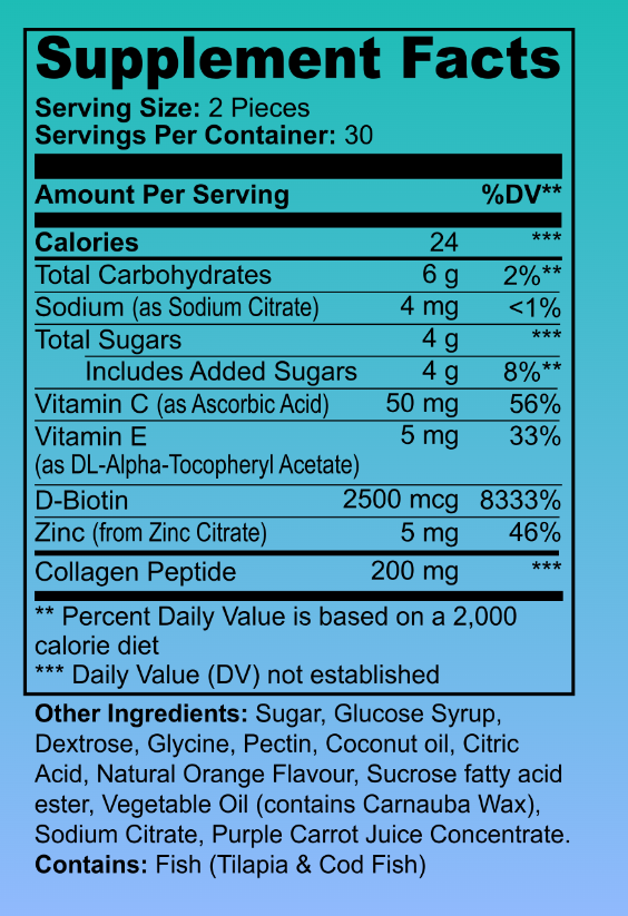 Collagen Gummies (Adult) - Orange Flavored